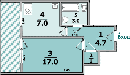 Планировки: 1-Комнатные, 9-ти этажные дома (кирпичные)
