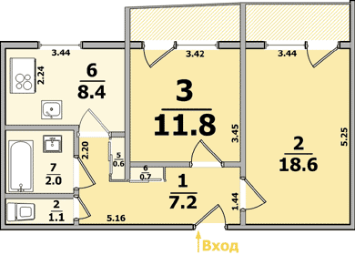 Планировки: 2-Комнатные, 16-ти этажные дома (панельные, два балкона)
